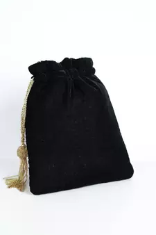 BLACK WITH GOLDEN COLOR HAND EMBROIDED POTLI CLUTCH