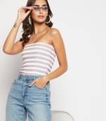 Multicolor self design polyester sleeveless-tops