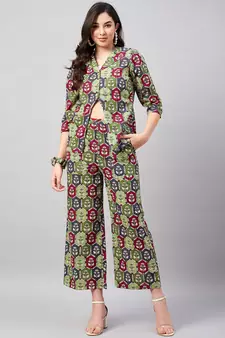 Multicolor printed pure cotton salwar
