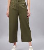 Olive plain
 cotton
 trousers