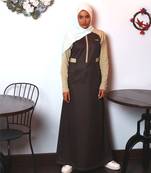Coffee Love Kangaroo Pockets Jilbab | Silk Route | Length 56