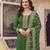 Green Color Dola silk Embroidered Long Length Salwar Kameez