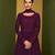 Georgette Embroidered Purple color Trendy Salwar Kameez