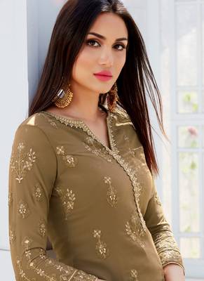 Green embroidered georgette salwar kameez 2