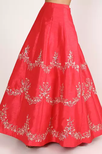 ROSE PINK EMBROIDERED SAREE SET