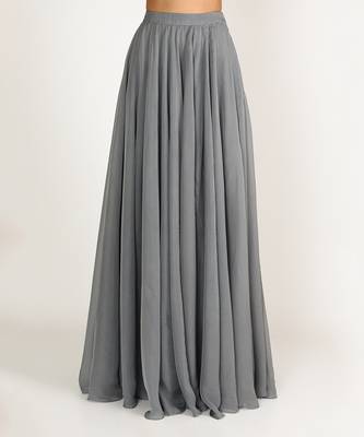 GREY EMBROIDERED LEHENGA SKIRT SET WITH JACKET 4
