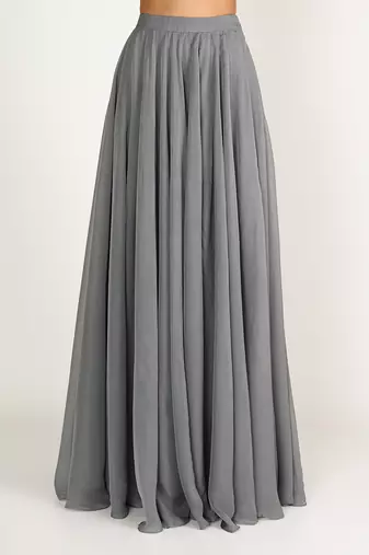 GREY EMBROIDERED LEHENGA SKIRT SET WITH JACKET