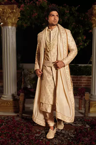 Ivory Hanu Sherwani Set