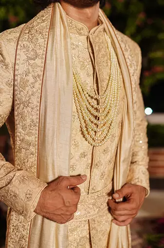 Ivory Hanu Sherwani Set