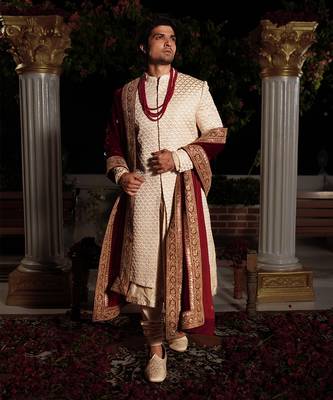 Ivory Satya Sherwani Set 1