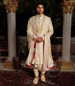 Yellow Lava Sherwani Set