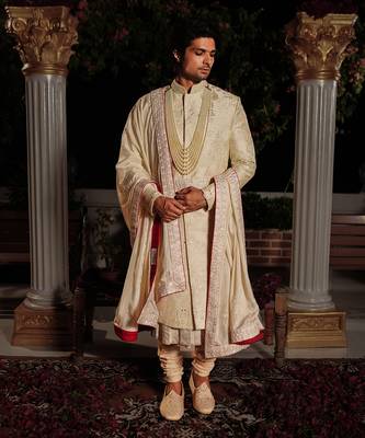 Yellow Lava Sherwani Set 2