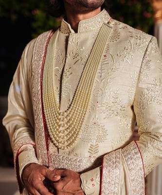 Yellow Lava Sherwani Set 4