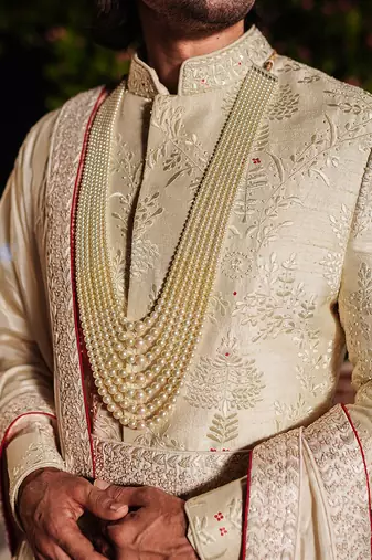 Yellow Lava Sherwani Set