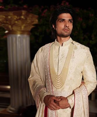Yellow Lava Sherwani Set 5