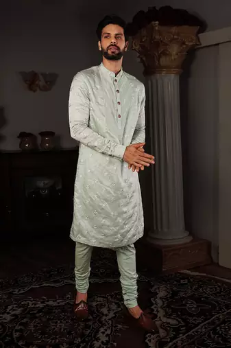 Green Tej Kurta Set