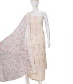Off-white embroidered santoon salwar