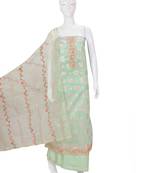 Green embroidered chanderi salwar
