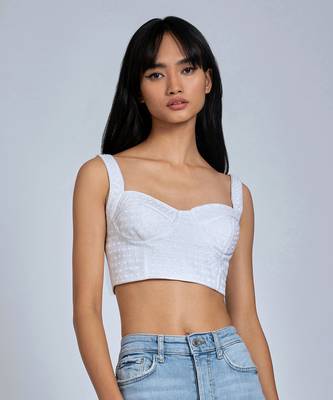 White Corsetry Crop  Top 2