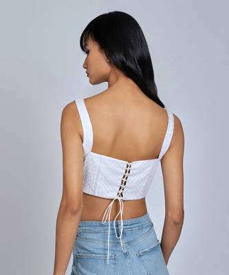 White Corsetry Crop  Top 3