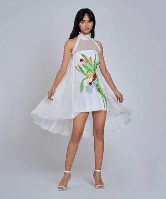 White Blooms Dress 2