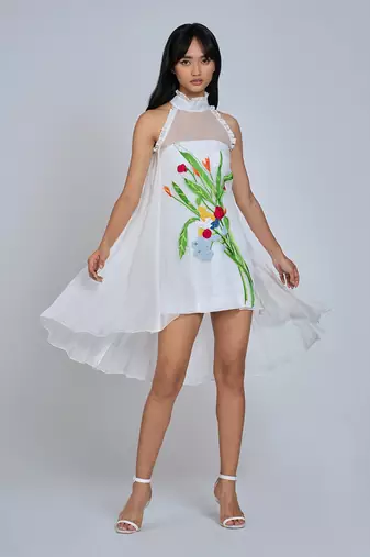 White Blooms Dress