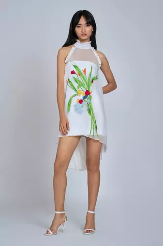 White Blooms Dress