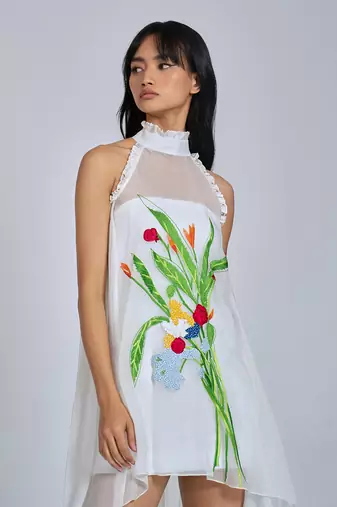 White Blooms Dress