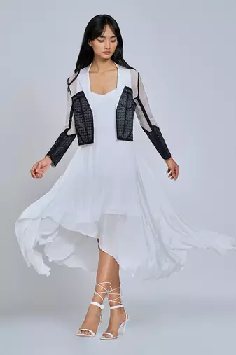 White High Low Dress