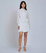 White Daisy Mini  Dress