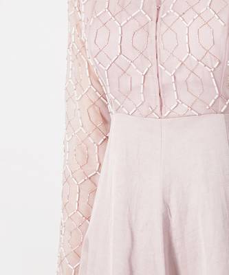 Lilac Geometric Embroidered Gown 3