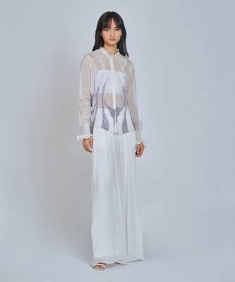 White Wide Legged Pants 1