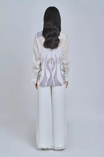 White Wide Legged Pants