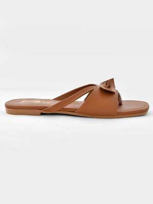 GlamZkart Women Tan Color Butterfly Knote Flats Sandal 3