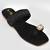 GlamZkart Women Black Color Velvet Stone Work Flats Sandal