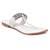 GlamZkart Women White Color White Stone Work Flats Sandal