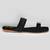 GlamZkart Women Black Color Velvet Stone Work Flats Sandal