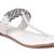 GlamZkart Women White Color White Stone Work Flats Sandal