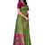 Olive woven art silk saree with blouse