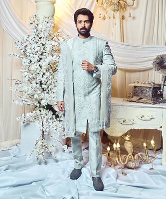 Silver Charm Decor Sherwani Set 1