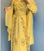 Royal Moroccan Dubai Kaftan Zari work Abaya Maxi Vary Fancy Modern women Dress