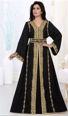 DUBAI MOROCCAN ISLAMIC KAFTAN HAND EMBROIDERY WEDDING GOWN TAKSHITA VAR DRESS 1