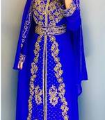 Moroccan Royal Dubai Kaftan Zari work Abaya Maxi Vary Fancy Modern women Dress