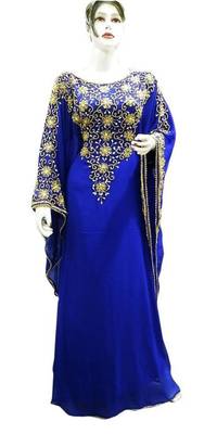 Dubai Moroccan Royal Kaftan Zari work Abaya Maxi Vary Fancy Modern women Dress 1