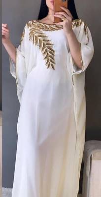 Dubai Moroccan Royal Kaftan Zari work Abaya Maxi Vary Fancy Modern women Dress 1
