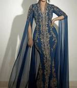 DUBAI MOROCCAN ISLAMIC KAFTAN HAND EMBROIDERY WEDDING GOWN TAKSHITA VAR DRESS