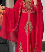 Dubai Moroccan Royal Kaftan Zari work Abaya Maxi Vary Fancy Modern women Dress