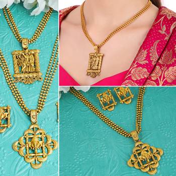 Gold cubic zirconia ganpati-jewellery 2