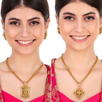 Gold cubic zirconia ganpati-jewellery 3