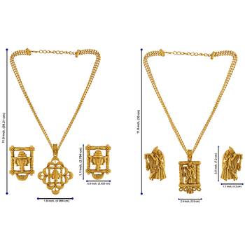 Gold cubic zirconia ganpati-jewellery 4